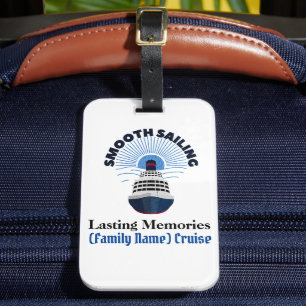 Étiquette À Bagage Vacances de croisière en famille personnalisables