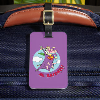 Étiquette À Bagage Vache et poulet Super Vache Al Rescate!