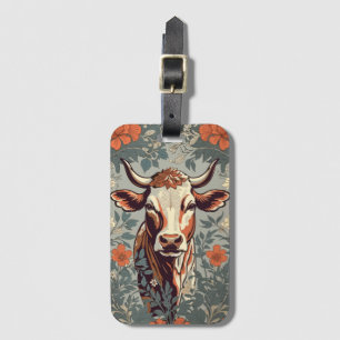 Étiquette À Bagage Vache vintage William Morris Inspirée Florale