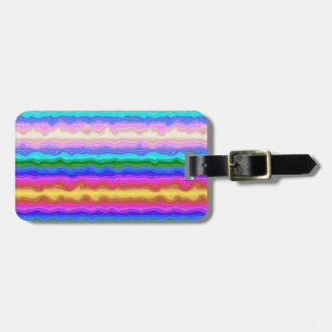 Étiquette À Bagage Vagues de couleur personnalisées