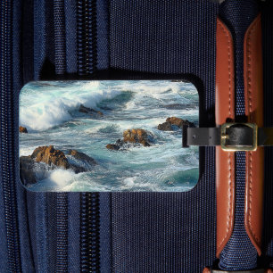 Étiquette À Bagage Vagues de l'océan Pacifique
