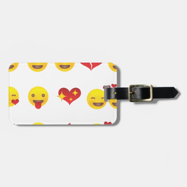 Étiquette À Bagage Valentine Emojis (Devant horizontal)