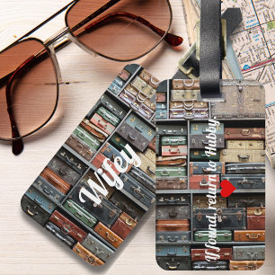 Étiquette À Bagage Valise Vintage Femme Voyage Envie de Voyager Drôle