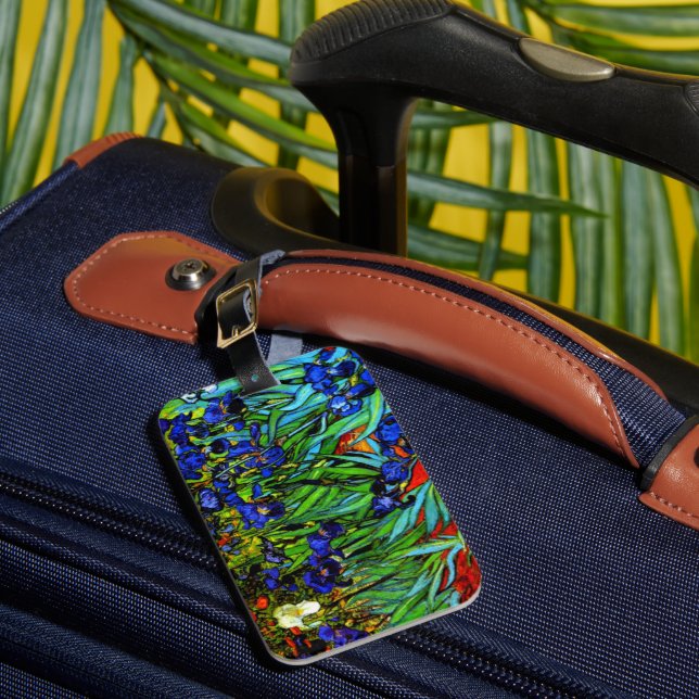 Étiquette À Bagage Van Gogh - Les Iris, peinture florale, (Insitu Rectoal 1)