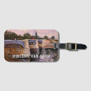 Étiquette À Bagage Van Gogh Seine River avec Pont del Grande Jette