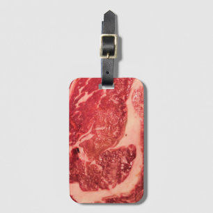 Étiquette À Bagage Vapeur de Ribeye de viande crue