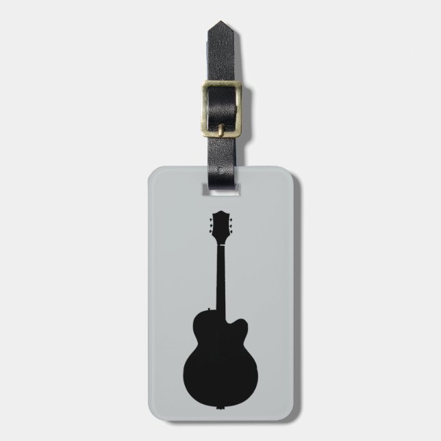 Étiquette À Bagage vecteur de guitare rocheuse (Devant Vertical)