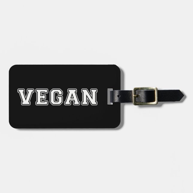 Étiquette À Bagage Vegan (Devant horizontal)