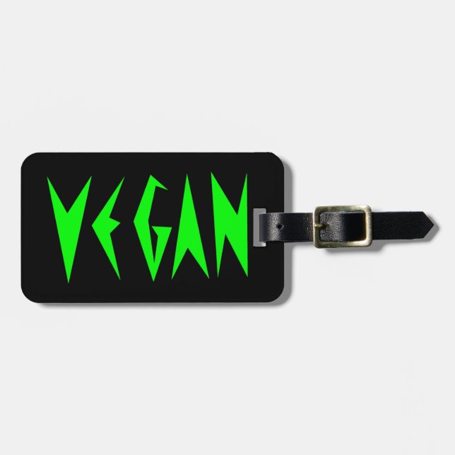 ÉTIQUETTE À BAGAGE VEGAN (Devant horizontal)
