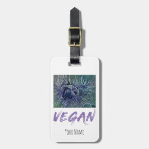 Étiquette À Bagage Vegan Red Cabbage