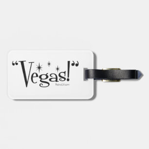 Étiquette À Bagage "Vegas ! "Étiquette de bagage de RetroLV.Com