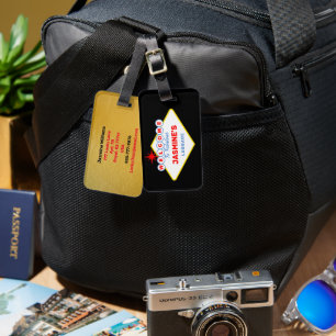 Étiquette À Bagage Vegas Sign Casino Thème