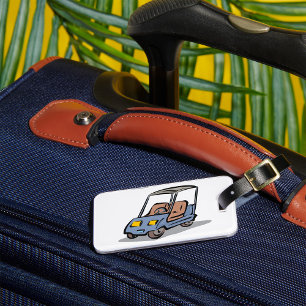 Étiquette À Bagage Véhicule de sport amusant de chariot de golf