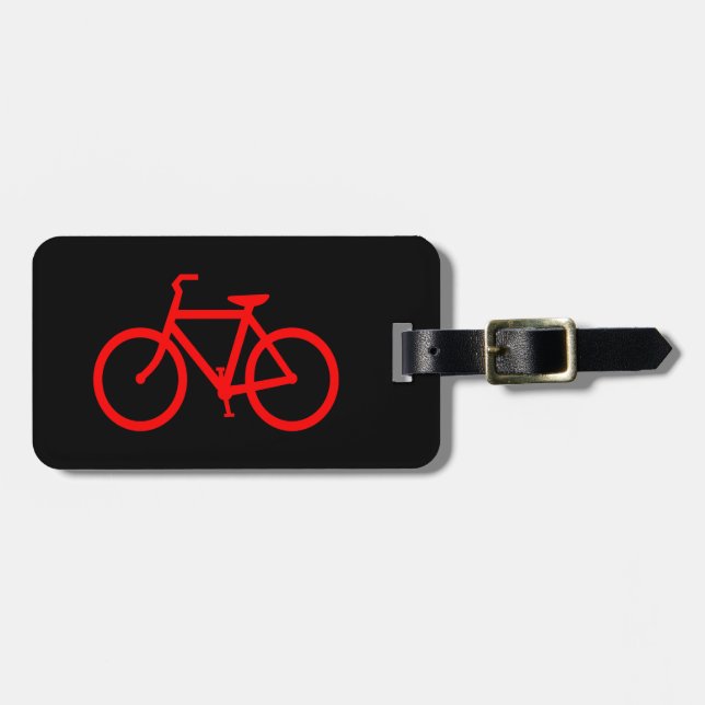 Étiquette À Bagage Vélo Rouge (Devant horizontal)