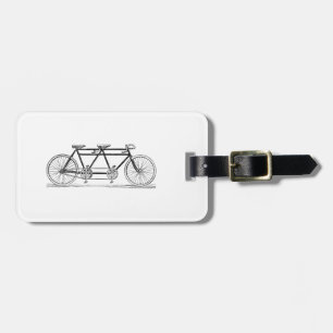 Étiquette À Bagage Vélo vintage construit pour deux / Vélo tandem