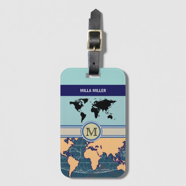 Étiquette À Bagage venez voir le monde (Devant Vertical)