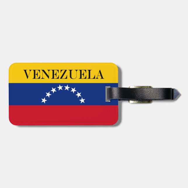 Étiquette À Bagage Venezuela : drapeau patriotique vénézuélien (Dos horizontal)