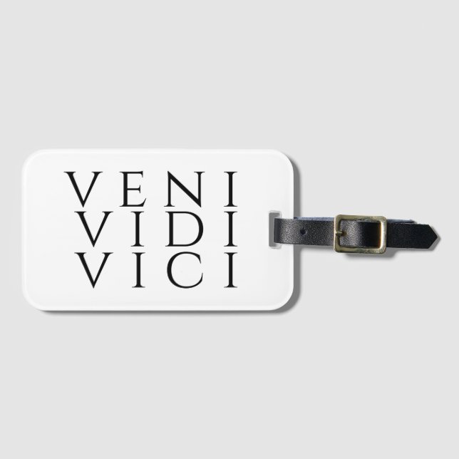 Étiquette À Bagage Veni Vidi Vici (Devant Horizontal)