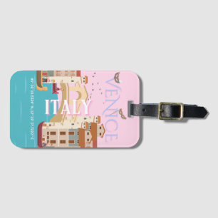 Étiquette À Bagage Venice Travel Art, Italie, Retro Travel Art