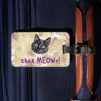 Étiquette À Bagage Vérifier MEOWt