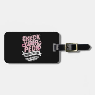 Étiquette À Bagage Vérifiez votre Pecs Hommes Sensibilisation au canc