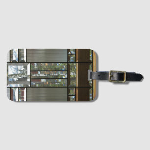 Étiquette À Bagage Verre biseauté argent noir gris moderne