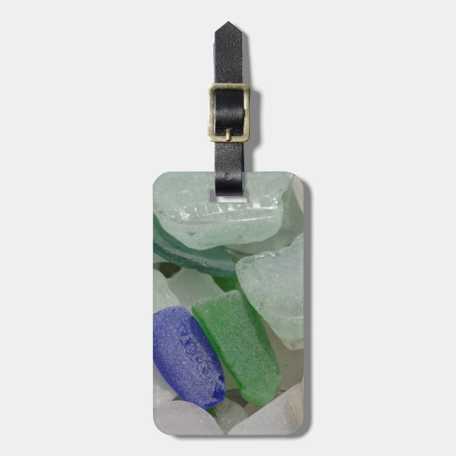 Étiquette À Bagage Verre de plage pâle (Devant Vertical)