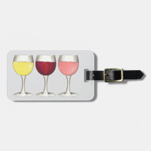 Étiquette À Bagage Verre Rouge Blanc Rosé Verres Vin Vin Louveur de v
