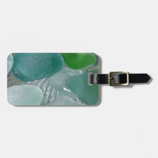 Étiquette À Bagage Verre vert de mer verte de vibrations