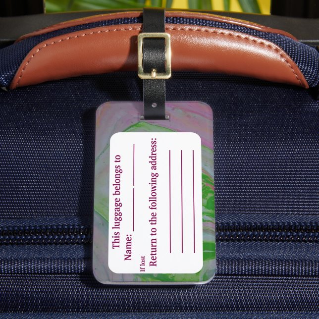 Étiquette À Bagage Verse acrylique de pastèque (Insitu Rectoal 2)