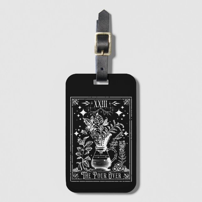 Étiquette À Bagage Verser sur la carte Tarot Café (Devant Vertical)