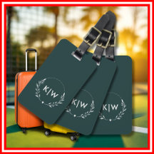 Vert et blanc des forêts | Monogramme des initiale