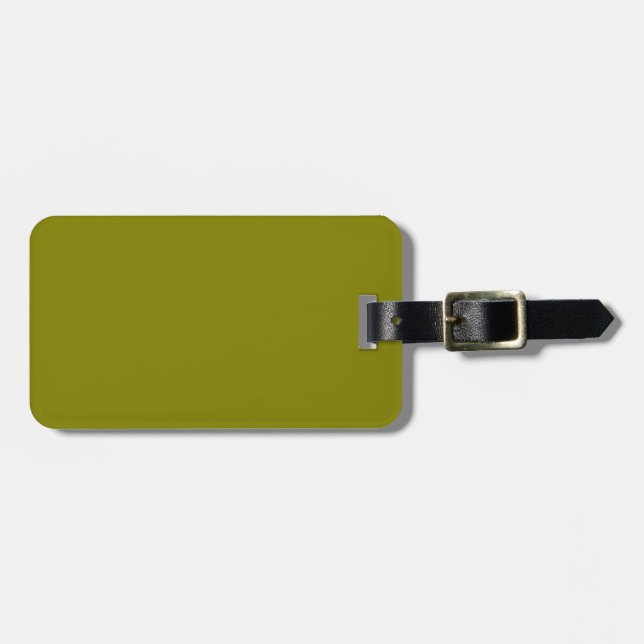 Étiquette À Bagage Vert olive classique (Devant horizontal)