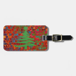 Étiquette À Bagage Vert sapin de Noël