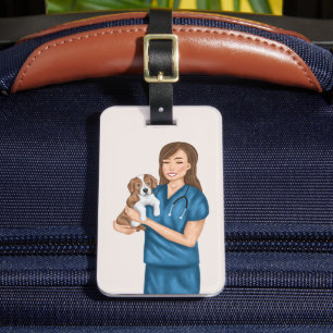 Étiquette À Bagage Vétérinaire Animal De Compagnie Docteur Vétérinair