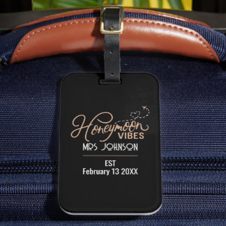 Étiquette À Bagage Vibes de lune de miel Cadeau Mariage