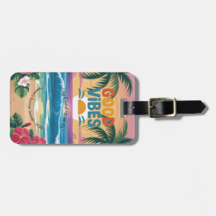 Étiquette À Bagage Vibes d'été Carnet tropical