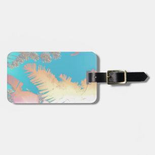 Étiquette À Bagage Vibes positives Palmiers tropicaux