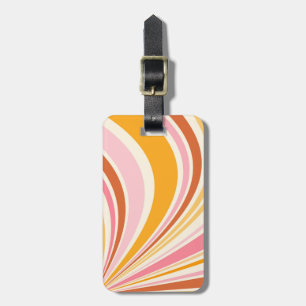 Étiquette À Bagage Vibes rétro colorées
