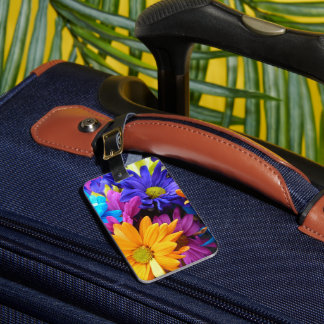 Étiquette À Bagage Vibrant Gerbera Daisy