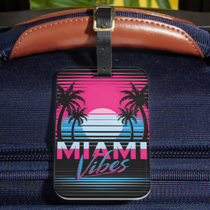 Étiquette À Bagage Vibrations de Miami