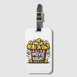 Étiquette À Bagage Vidéo Night Delight Jouer Popcorn