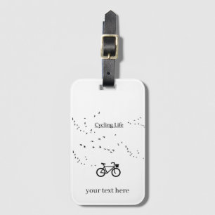 Étiquette À Bagage Vie cycliste, libre comme un oiseau