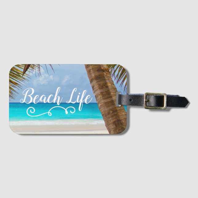 Étiquette À Bagage Vie de plage (Devant Horizontal)
