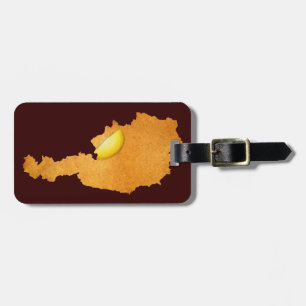 Étiquette À Bagage Viennese Schnitzel - Carte De L'Autriche