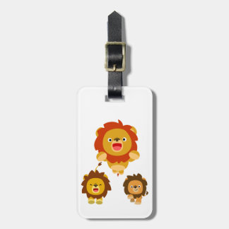 Étiquette À Bagage 'Viens ! ! ' Balise trois mignons Lions de dessin
