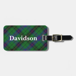 Étiquette À Bagage Vieux tartan de Davidson de clan de Scotsman