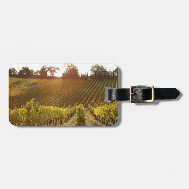 Étiquette À Bagage Vignoble italien en Toscane (Devant horizontal)