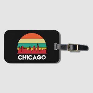 Étiquette À Bagage Ville de Chicago Windy de couleur