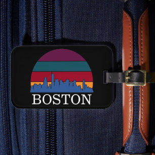 Étiquette À Bagage Ville Vintage du Massachusetts de Boston